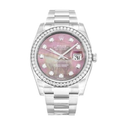 Rolex Datejust 116244 Diamond Bezel Pink Dial