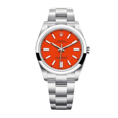 Rolex Oyster Perpetual 126000 Coral Red Dial