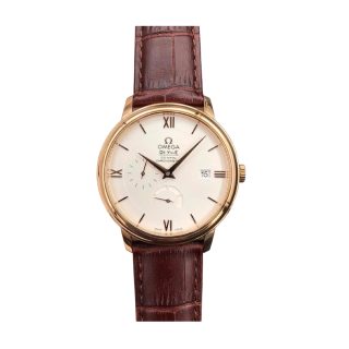 Omega De Ville Brown Leather Strap Siver Dial 424.53.40.21.02.001