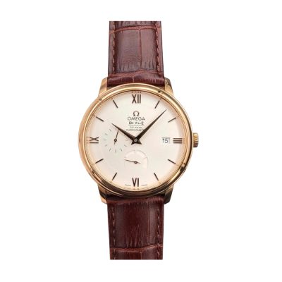 Omega De Ville Brown Leather Strap Siver Dial 424.53.40.21.02.001