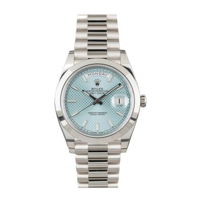 Rolex Day-Date 228206 Ice Blue Baguette