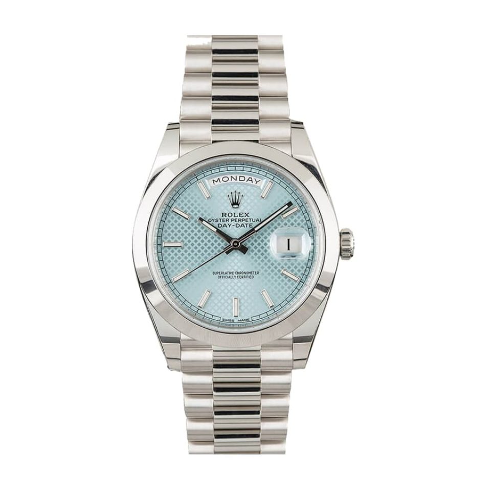 Rolex Day-Date 228206 Ice Blue Baguette