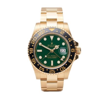 Rolex GMT-Master II 11678LN Yellow Gold Green Dial Oyster
