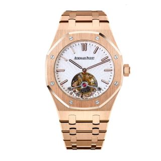 AP Royal Oak Tourbillon 26515OR Rose Gold White Dial