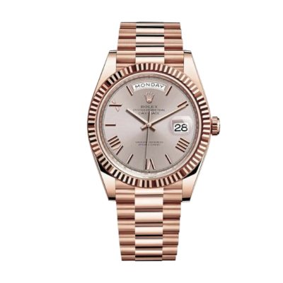 Rolex Day-Date 228235-0016 Rose Gold Wrapped Rhodium Dial