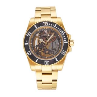 Rolex Submariner Oyster Perpetual Skeleton Dial Steel/Gold 114200