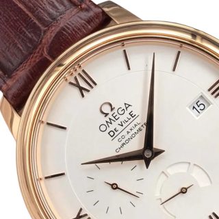 Omega De Ville Brown Leather Strap Siver Dial 424.53.40.21.02.001