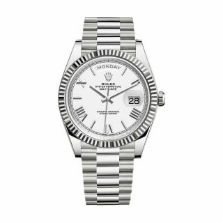 Rolex Day-Date 228239 Silver Black Dial