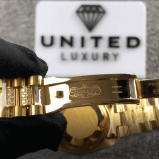 Rolex Day-Date 118348 Iced Out  Green Dial