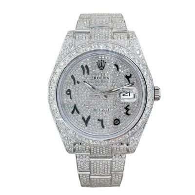 Rolex Datejust 116300Iced Out Arabic Dial