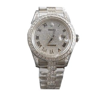 Rolex Yacht-Master 116622 White Gold Diamond Dial Iced Out