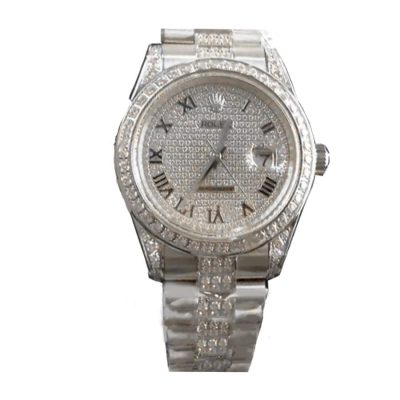 Rolex Yacht-Master 116622 White Gold Diamond Dial Iced Out