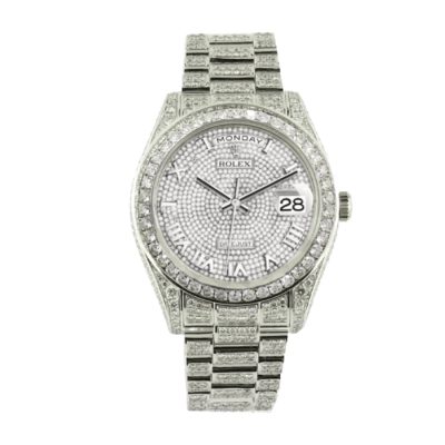 Rolex Datejust 116300 Iced Out Baguette