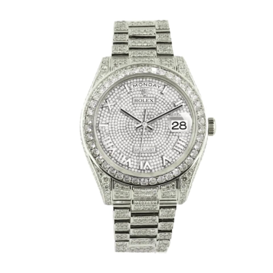 Rolex Datejust 116300 Iced Out Baguette
