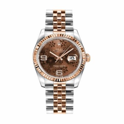 Rolex Datejust Chocolate Floral Dial 116231-0105