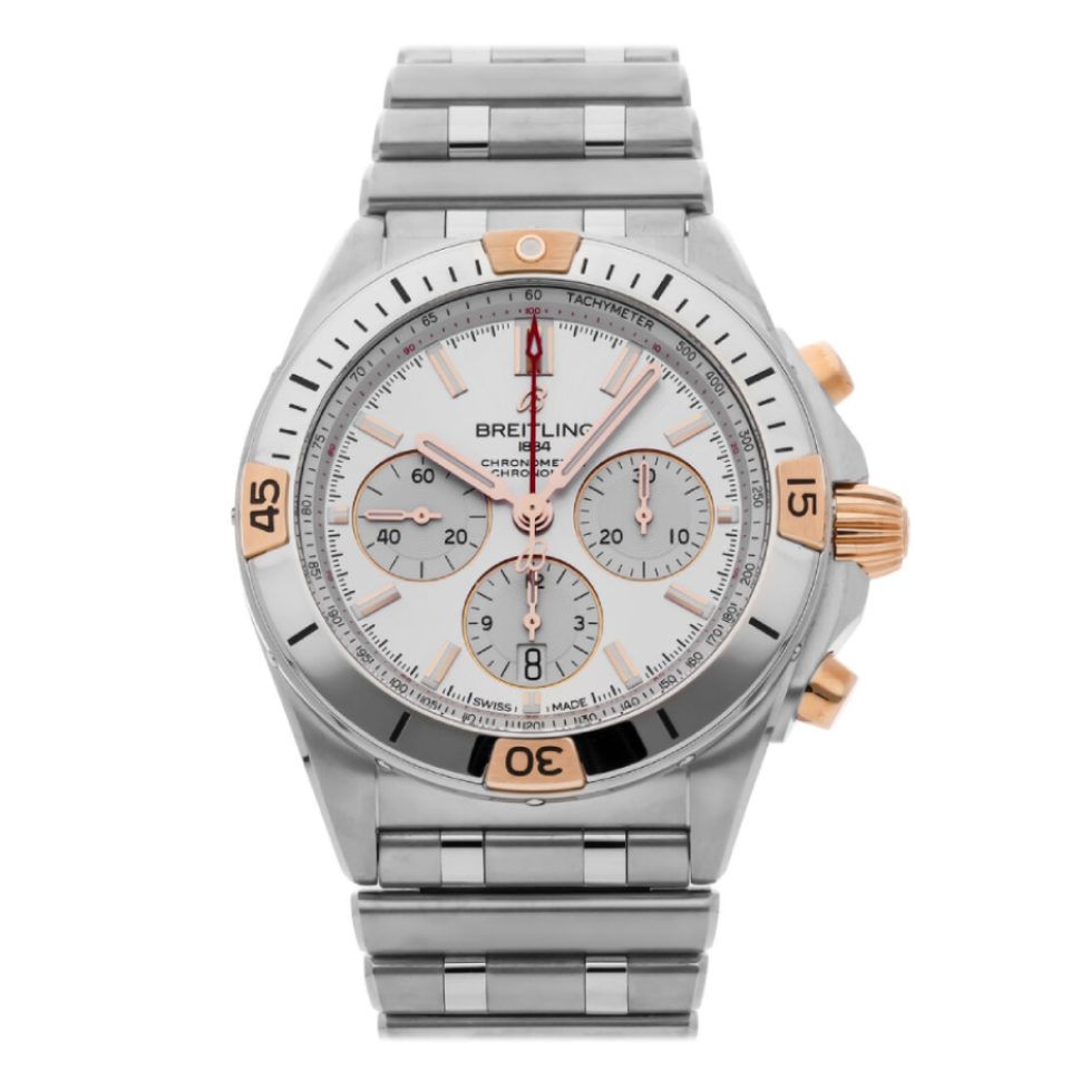 Breitling Chronomat B01 AB0134101G1A1 White Dial Steel