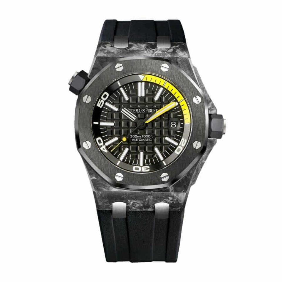 Audemars Piguet Royal Oak Offshore Diver 15707CE Black Carbon / Yellow Accent