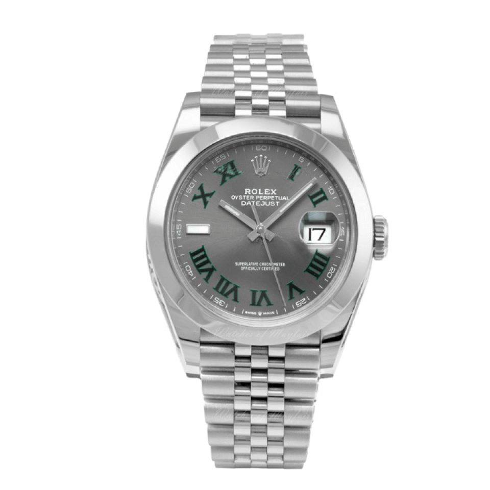 Rolex Datejust Wimbledon 126300 Slate Roman Dial