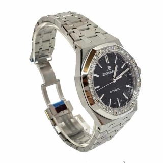 Audemars Piguet Royal Oak 15451ST Diamond Bezel Silver Dial