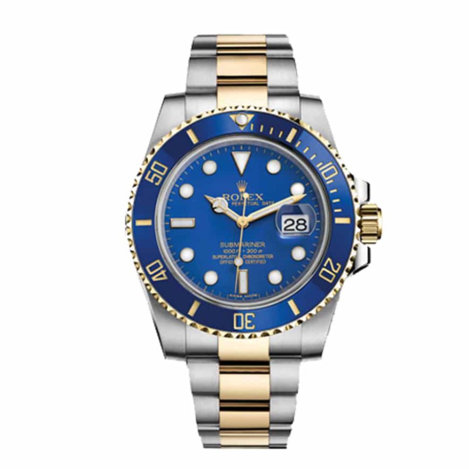 Rolex Submariner Date 16613 Bluesy Two Tone Blue Dial