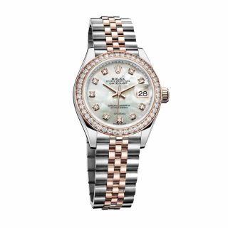 Rolex Lady-Datejust 279381RBR Everose Gold Sundust Diamond