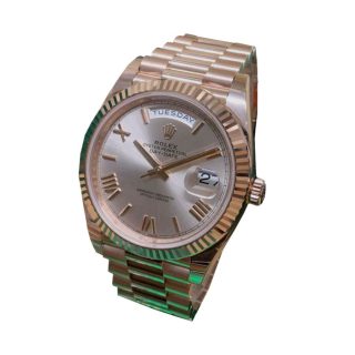 Rolex Day-Date 228235-0016 Rose Gold Wrapped Rhodium Dial