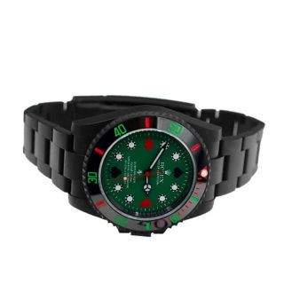 Rolex Submariner 114060 Blaken Poker Green