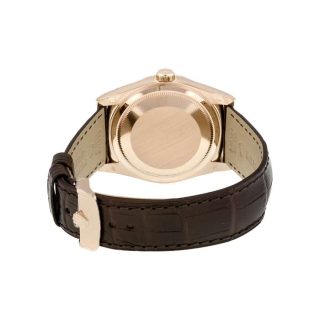 Rolex Day-Date 118135-0002 Brown Dial Leather Band