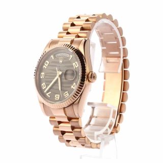 Rolex Day-Date 218235-0035 Wave Rose Gold