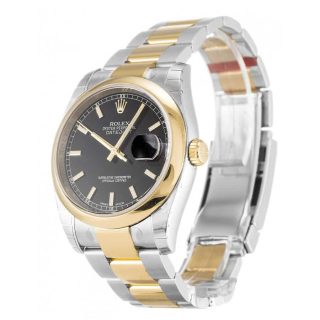 Rolex Datejust Yellow Gold Black Dial 116203 Oyster