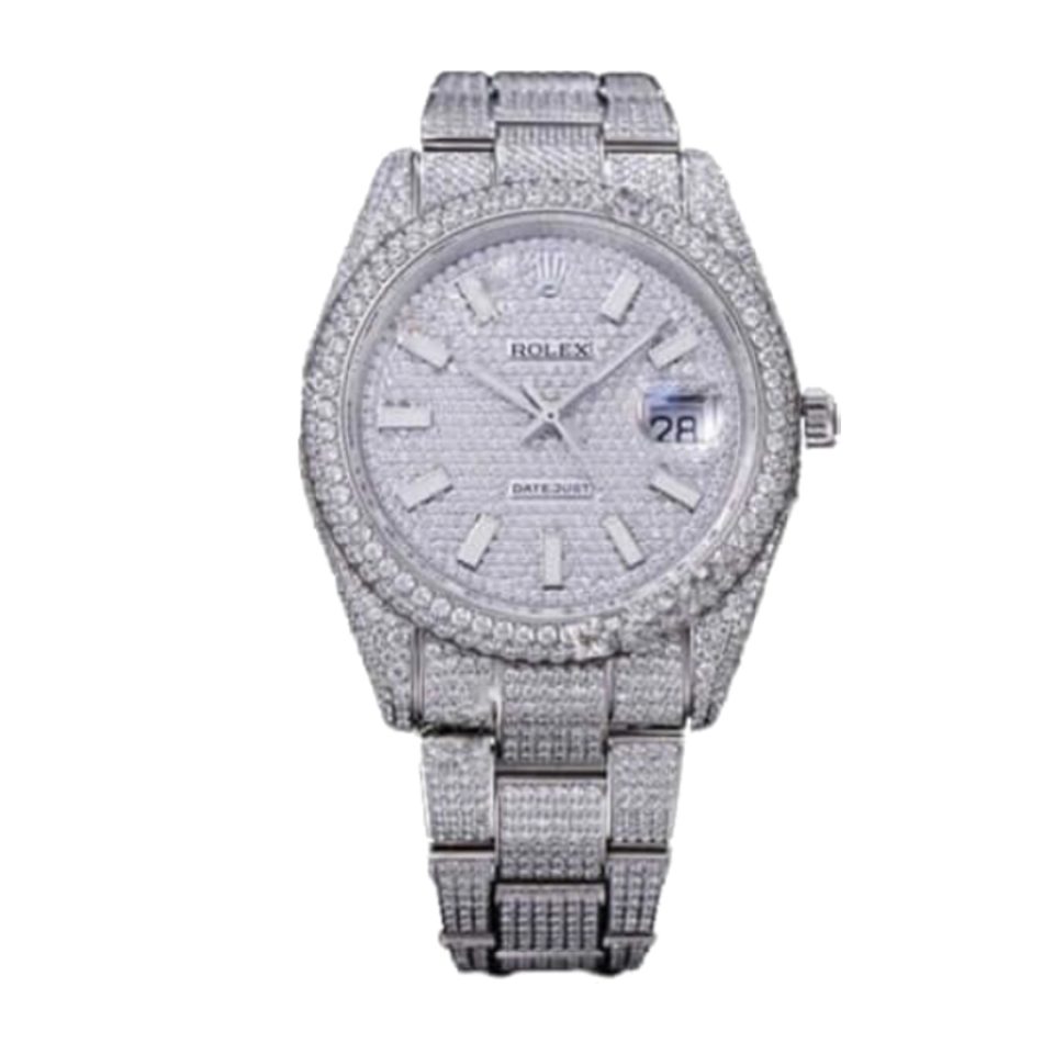 Rolex Datejust 116334 Iced Out Diamond Pave Dial