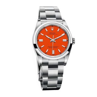 Rolex Oyster Perpetual 126000 Coral Red Dial