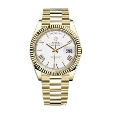 Rolex Day-Date 218238-0037 Gold White Roman Dial