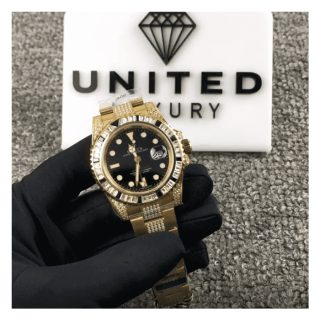 Rolex GMT-Master II 116748SANR Iced Out Gold