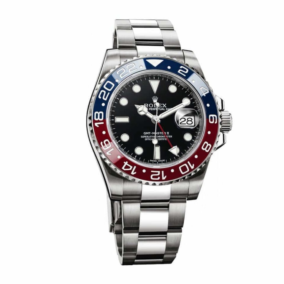 Rolex GMT-Master II Black Dial "Pepsi" Red/Blue Ceramic Bezel Oyster Bracelet 116719BLRO Replica