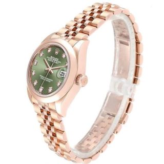 Rolex Lady-Datejust 279165 Green Diamond Dial Everose Gold