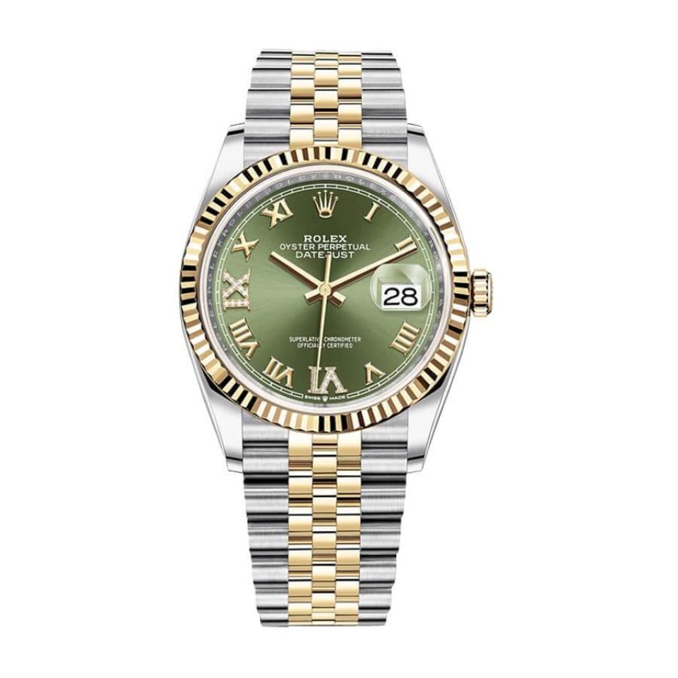 Rolex Datejust 126283RBR Green Roman Dial