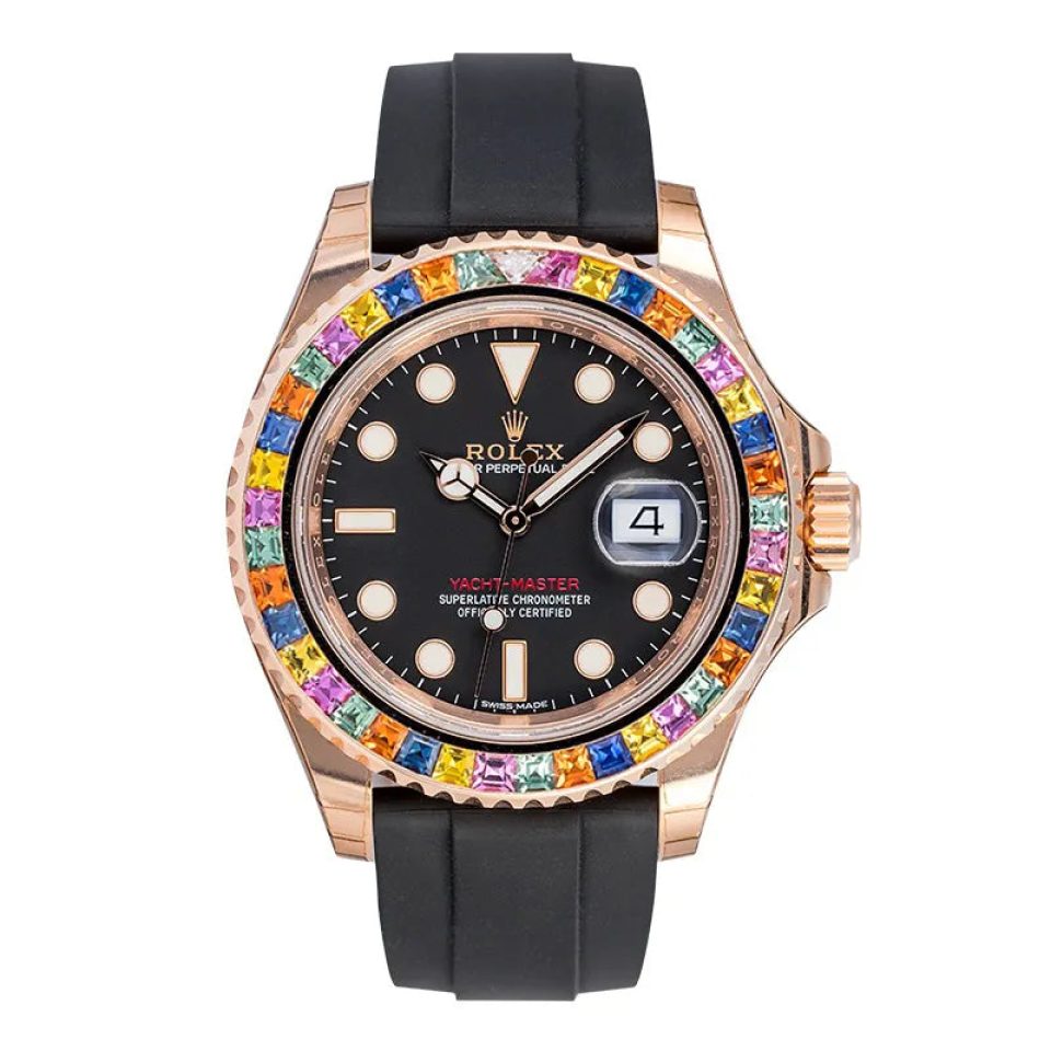 Rolex Yacht-Master 40 116655 Everose Gold Rainbow Bezel