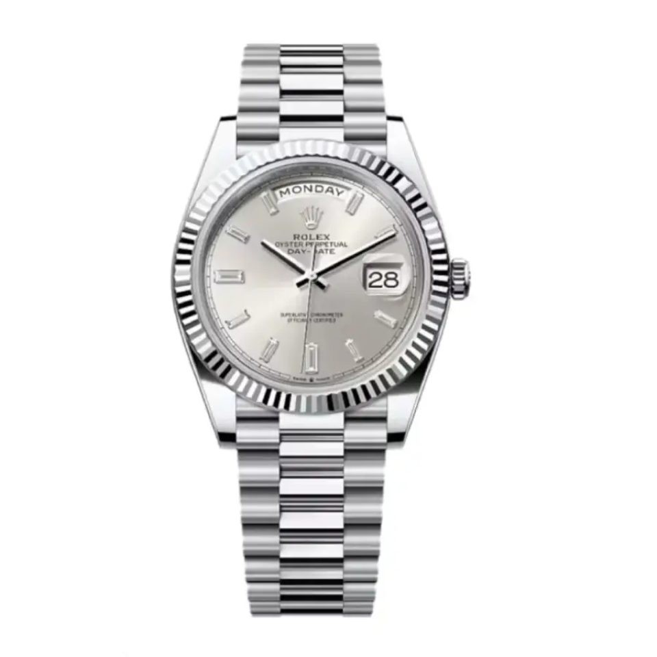 Rolex Day-Date 40 228236 Platinum Silver Roman President