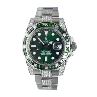 Rolex Submariner 116610LV Hulk Iced Out