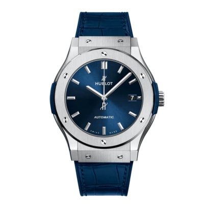 The Hublot Classic Fusion Automatic Blue Sunray Dial Titanium 565.NX.7170.LR