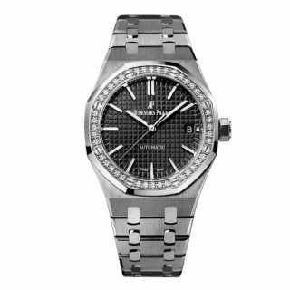 Audemars Piguet Royal Oak 15451ST Diamond Bezel Silver Dial