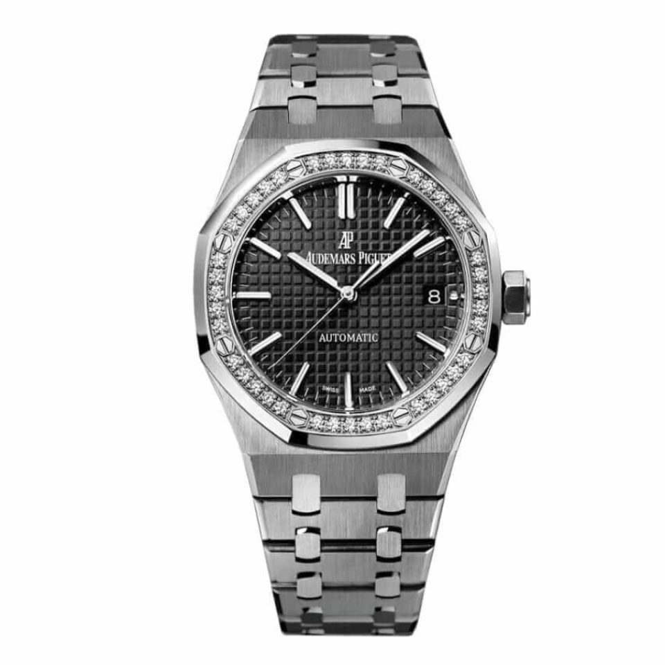 Audemars Piguet Royal Oak 15451ST Diamond Bezel Silver Dial
