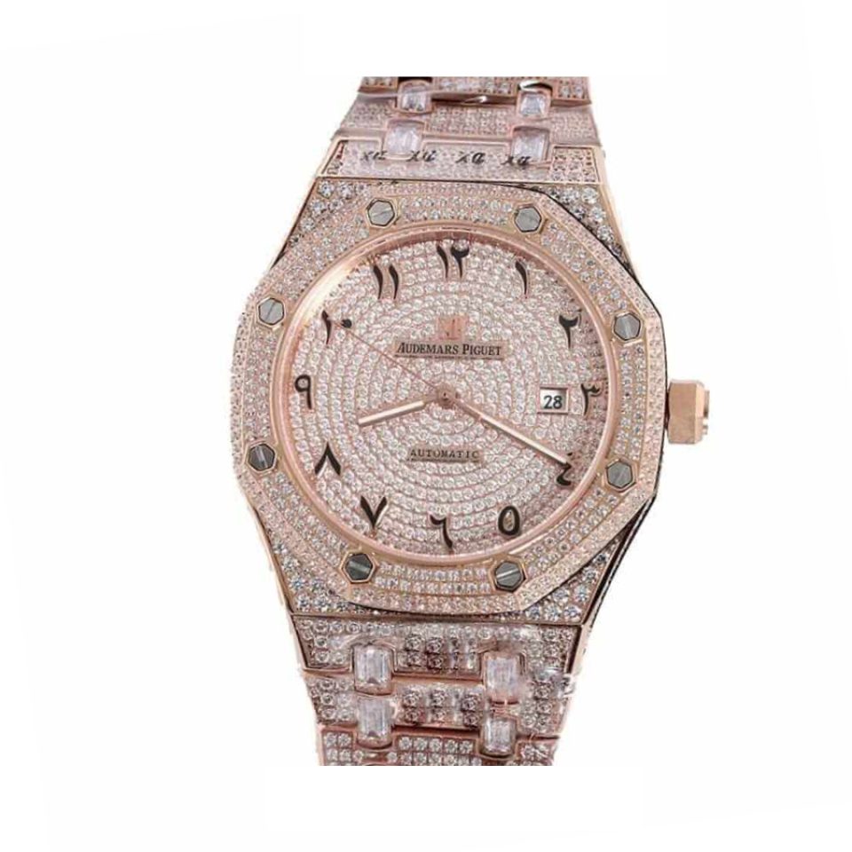 Audemars Piguet Royal Oak AP160SF296 "Iced Out Rose Gold" Top Grade Replica