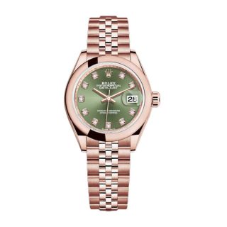 Rolex Lady-Datejust 279165 Green Diamond Dial Everose Gold