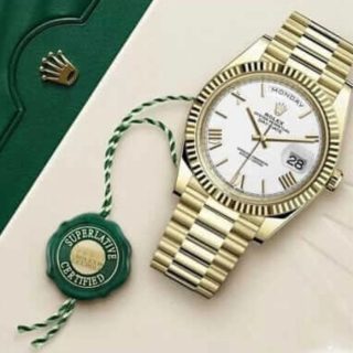Rolex Day-Date 218238-0037 Gold White Roman Dial