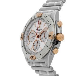 Breitling Chronomat B01 AB0134101G1A1 White Dial Steel