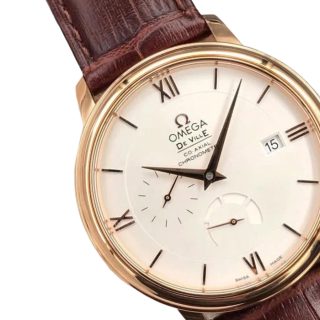 Omega De Ville Brown Leather Strap Siver Dial 424.53.40.21.02.001