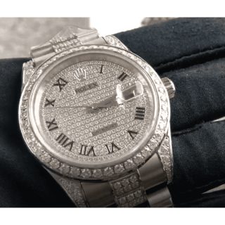 Rolex Yacht-Master 116622 White Gold Diamond Dial Iced Out