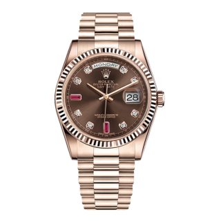 Rolex Day-Date 128235 Chocolate Dial  Ladies